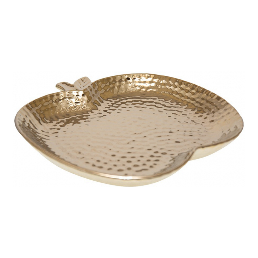 Coupelle Pomme En Céramique Dorée 29.5x28.5x4cm