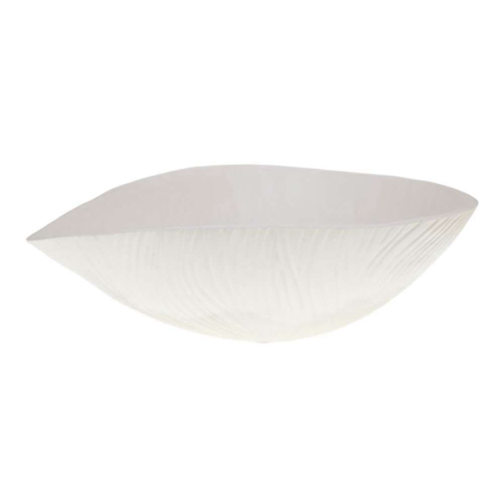 Beige Mat Ceramic Salad Bowl 38.5x29x14.5cm