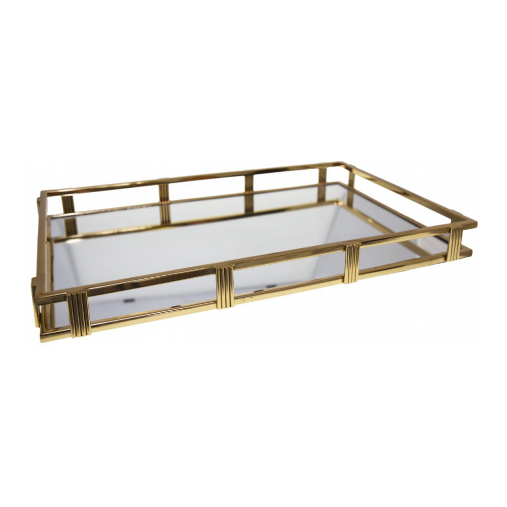 Gold Rectangular Mirror Tray 56x36x5cm