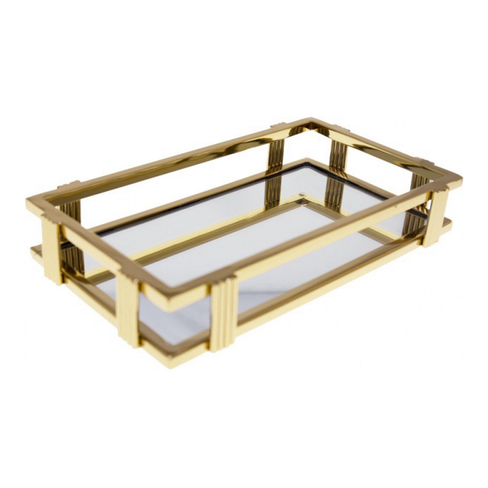 Gold Rectangular Mirror Tray 31x18x5cm