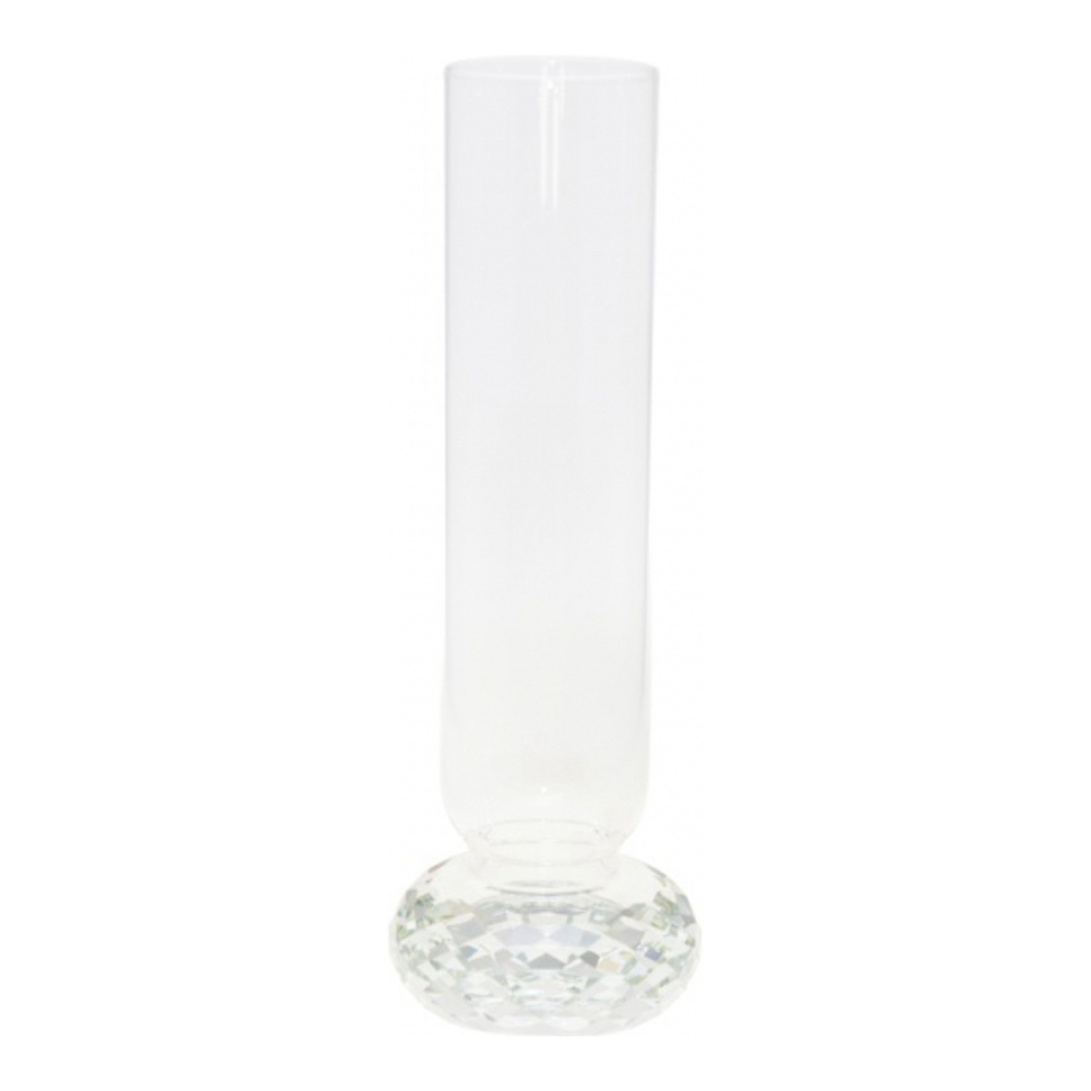 Glass Diamond Vase 10x10x29.5cm
