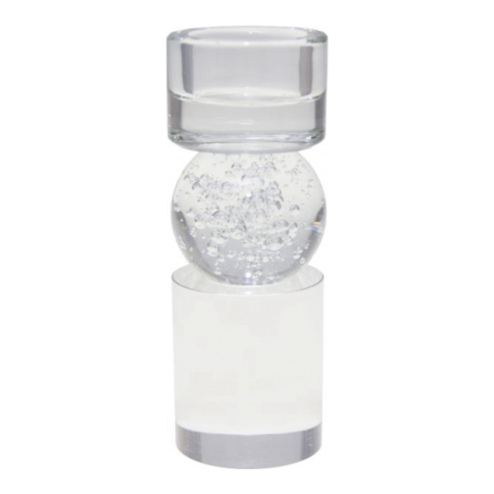 Bougeoir Bulle En Verre 6x6x16.2cm