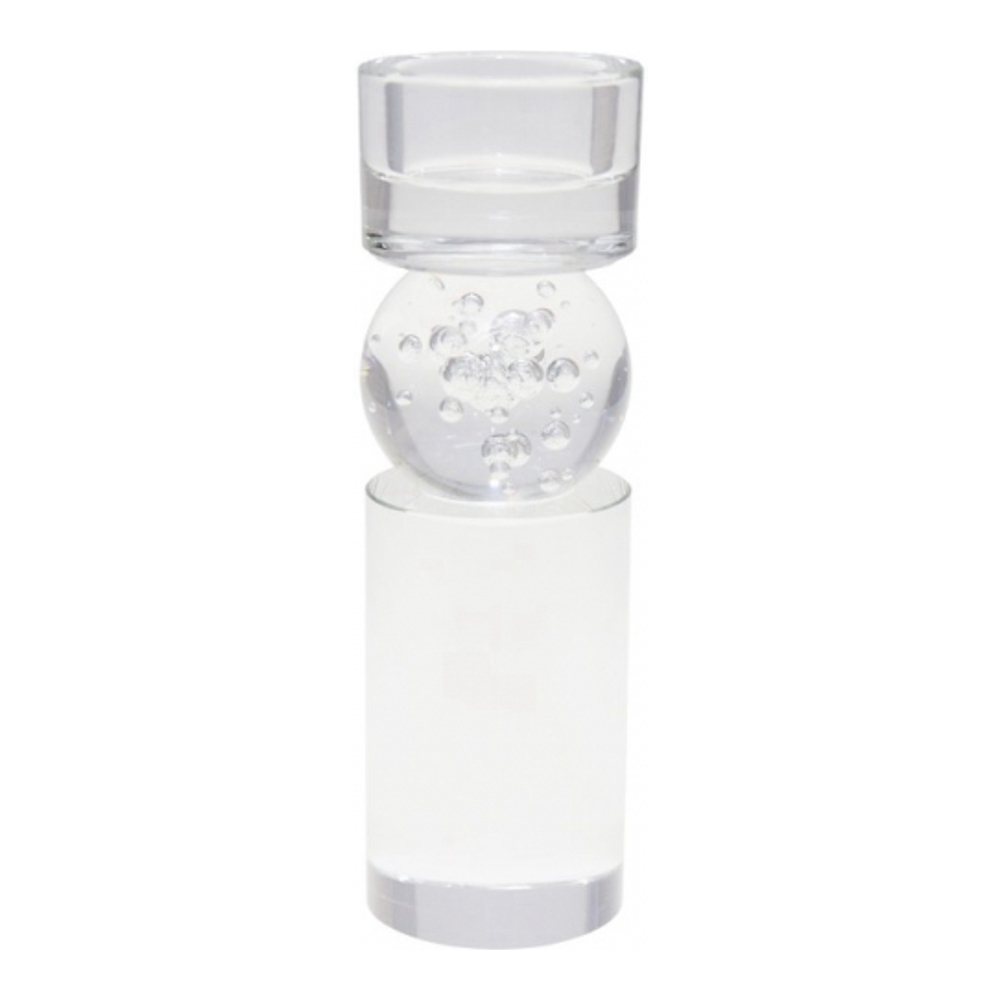 Glass Bubble Candleholder 6x6x19.5cm
