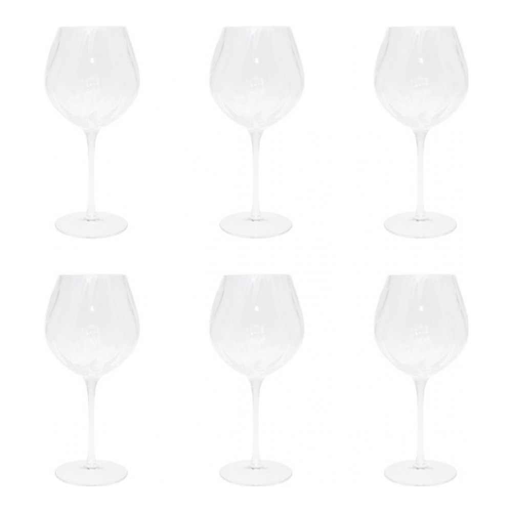 Wine Glasses With Diamond Stem - Set Of 4