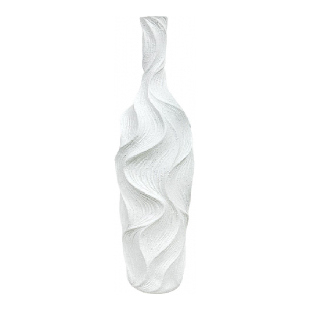 Matt White Polyresin Vase 18x18x89cm