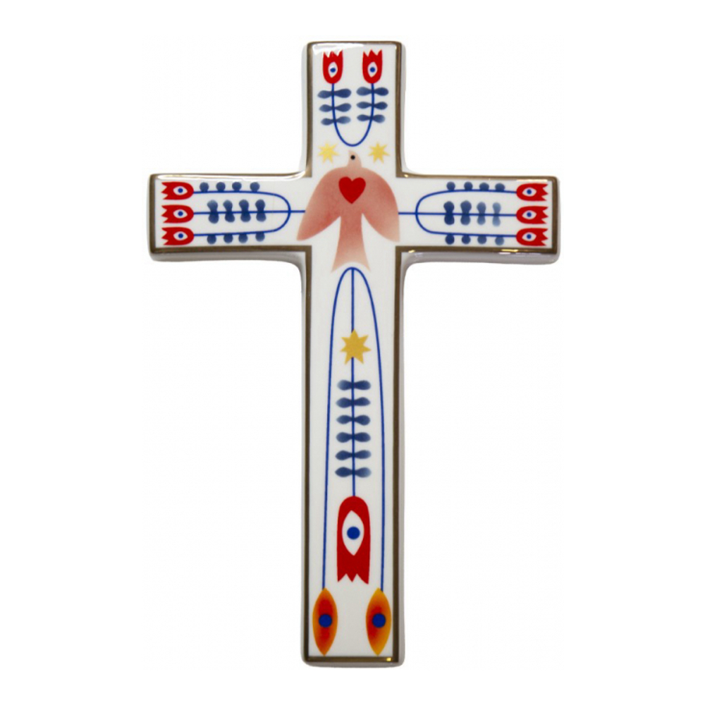 White Decorative Cross To Hang 20cm