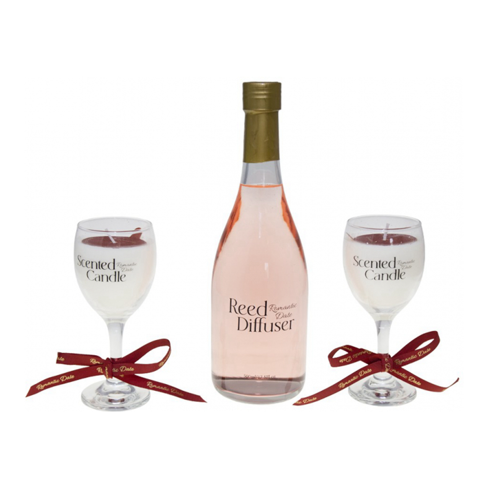 Coffret Cadeau Bougies Et Diffuseur En Verre