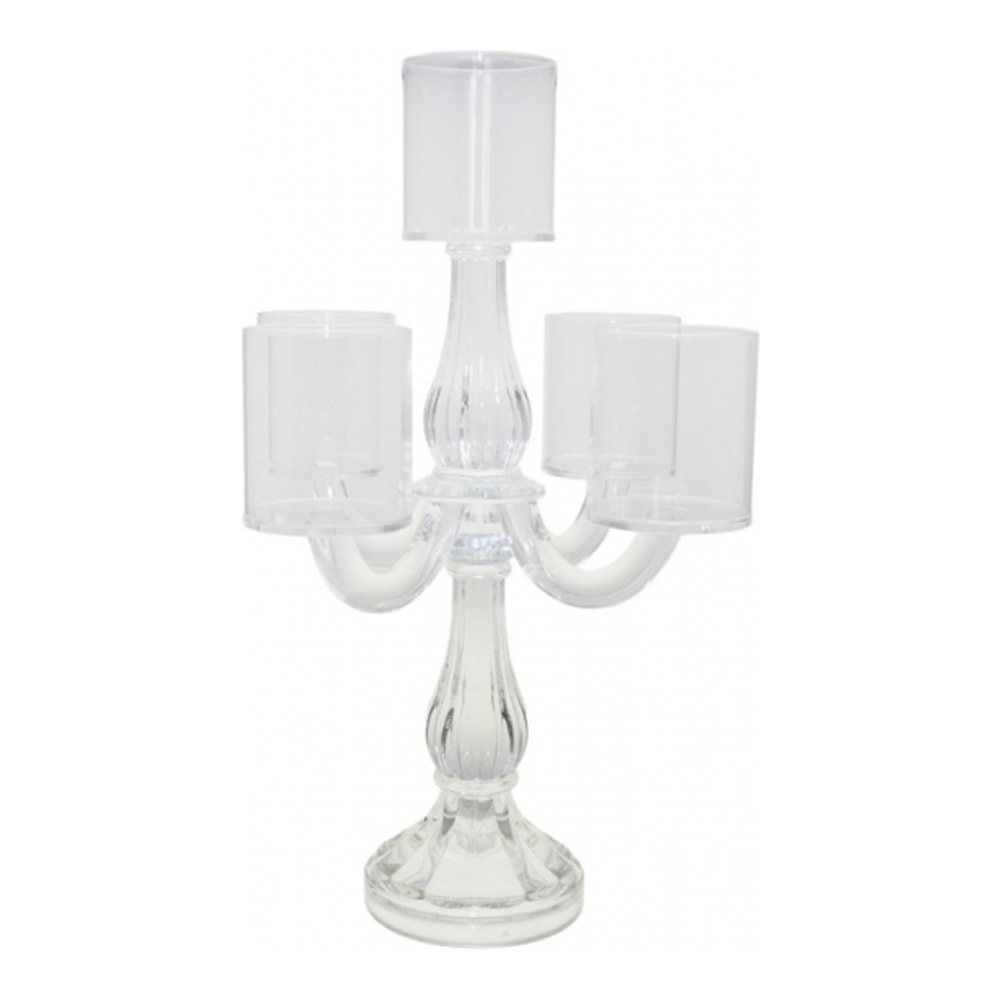 Chandelier 5 Feux Transparent H35cm