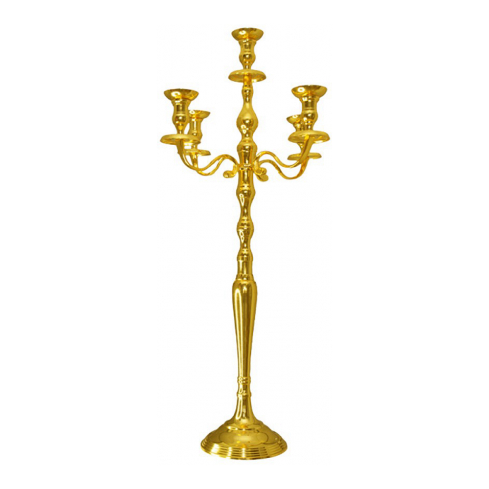 5-Light Candleholder Gold 100cm