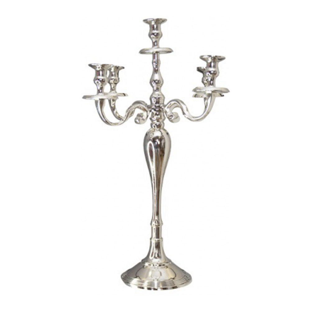 5-Light Candleholder Silver 40cm