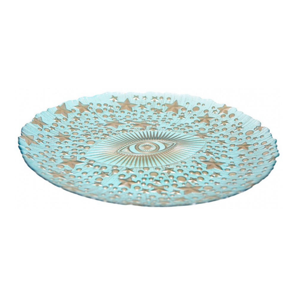 Charger Plate Eye Turquoise Blue 32x32x2.5cm
