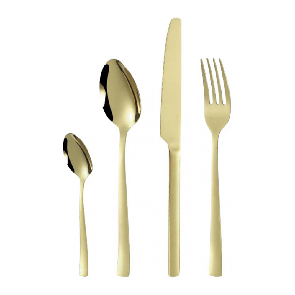 24-Piece Champagne Matte Cutlery Set