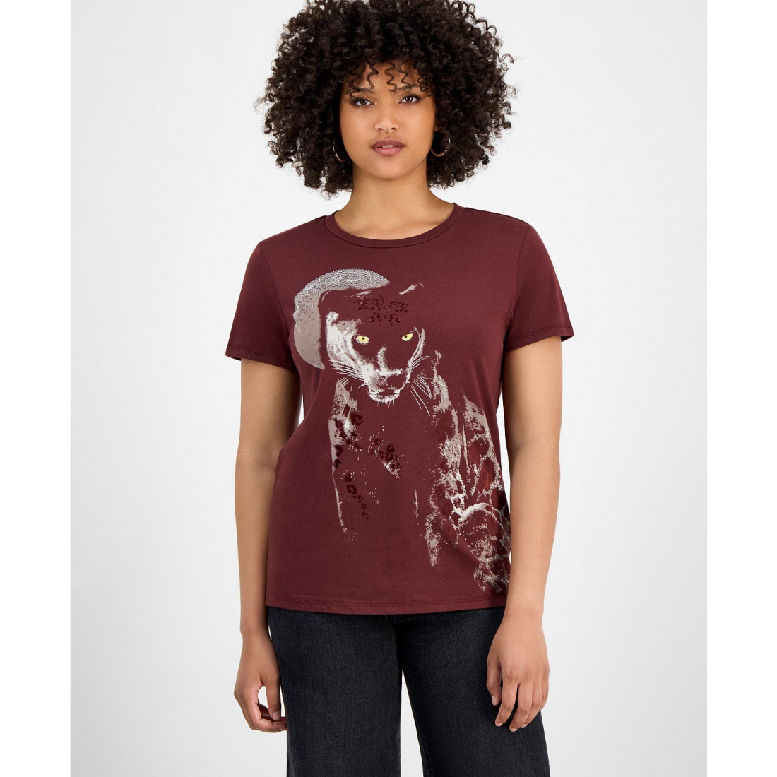 T-shirt 'Panther Moon Studded Easy' pour Femmes