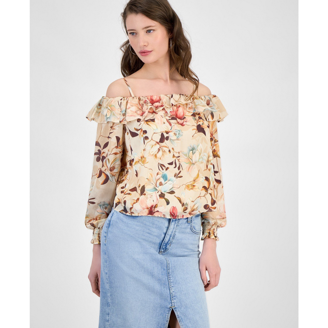 Haut à épaules dénudées 'Printed Lucy' pour Femmes