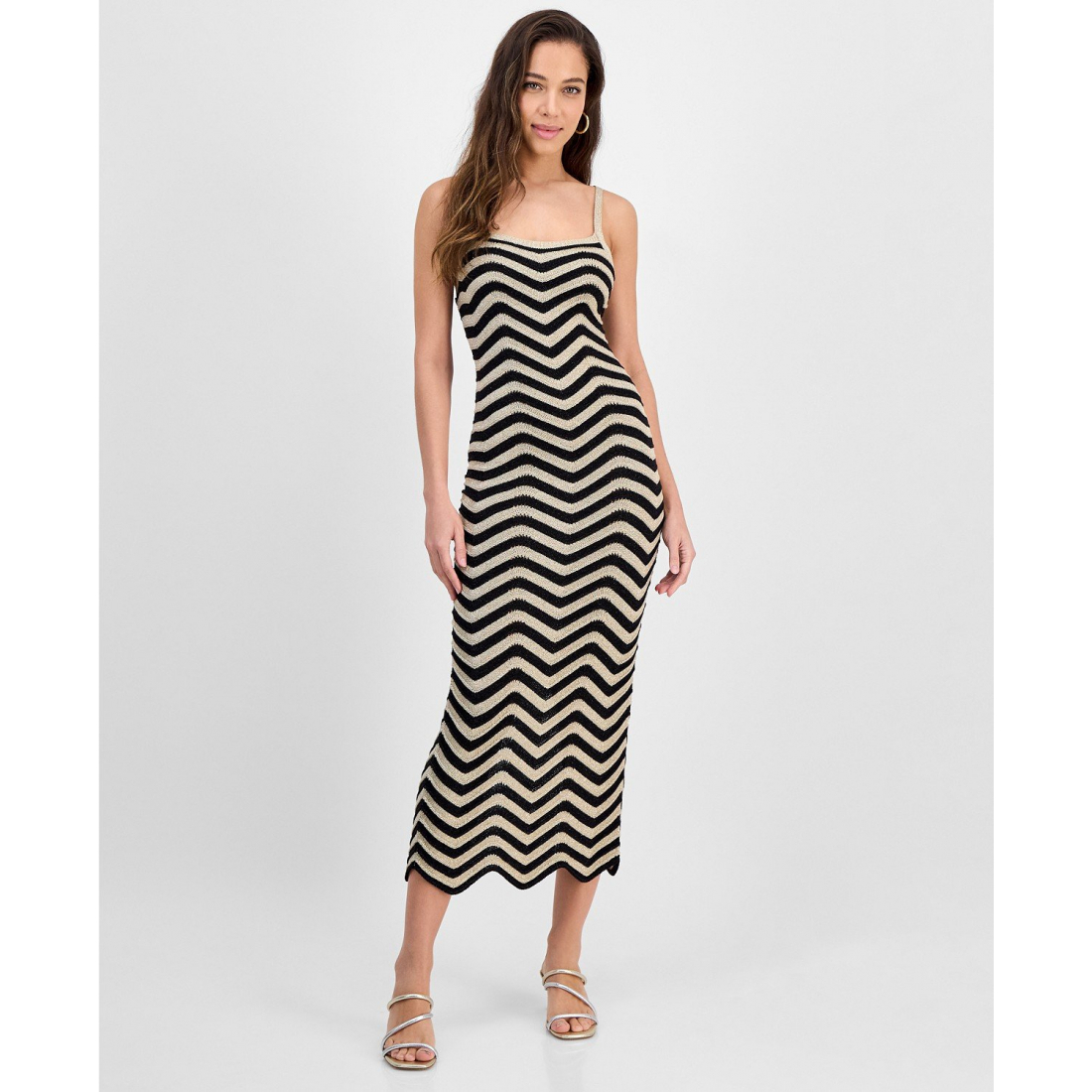 Women's 'Vera Chevron Lace-Up' Maxi Dress