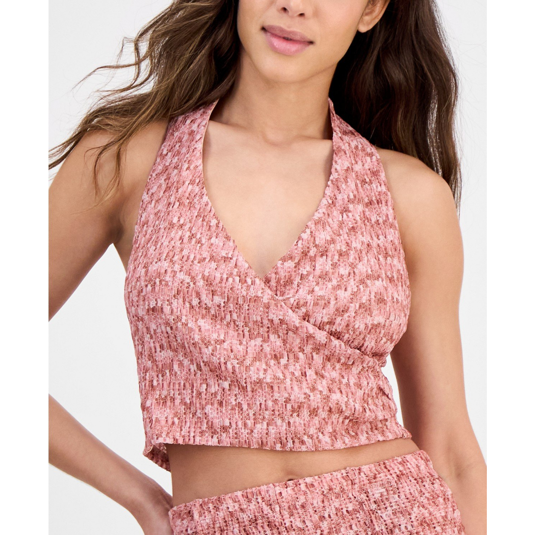 Top dos nu 'Naleny Faux-Wrap Knit' pour Femmes