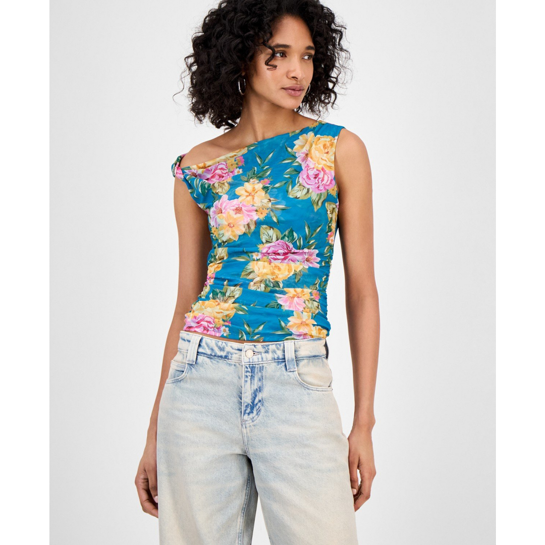 Women's 'Mirin Floral-Print' Off the shoulder top