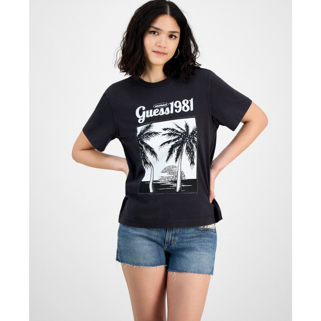 T-shirt 'Palm Print' pour Femmes