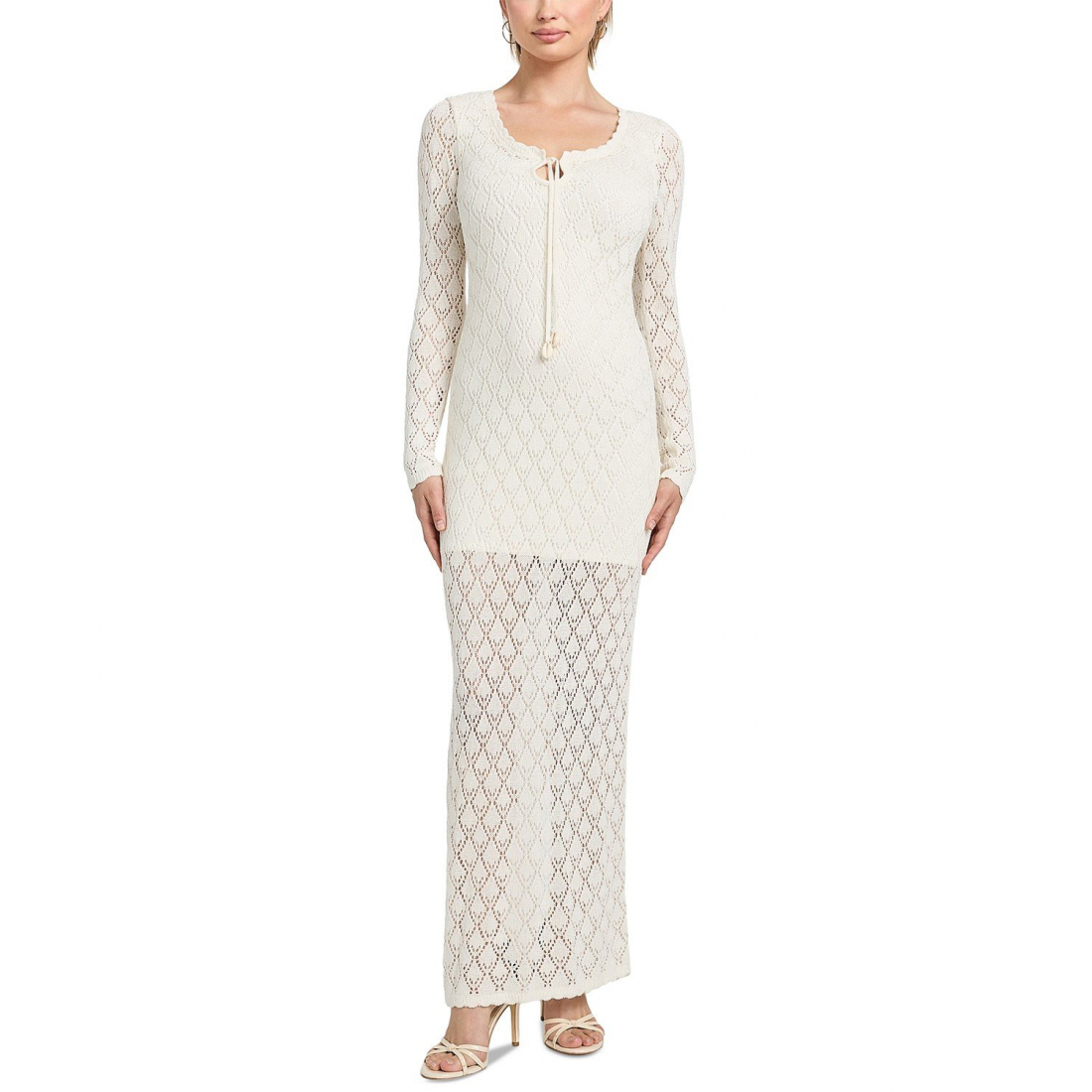 Women's 'Long-Sleeve Alba Pointelle' Maxi Dress