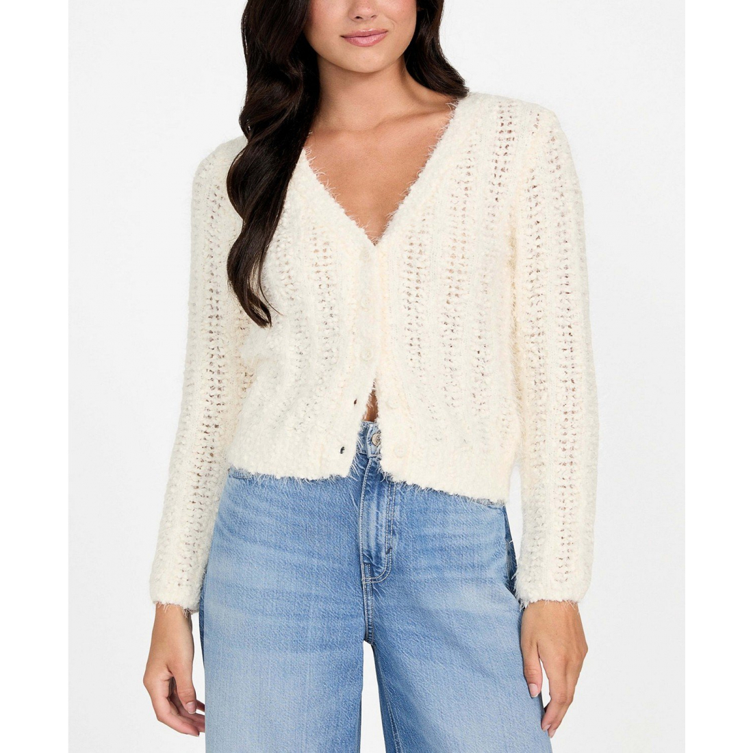 Cardigan 'Bea Open Stitch Long Sleeve sweater' pour Femmes