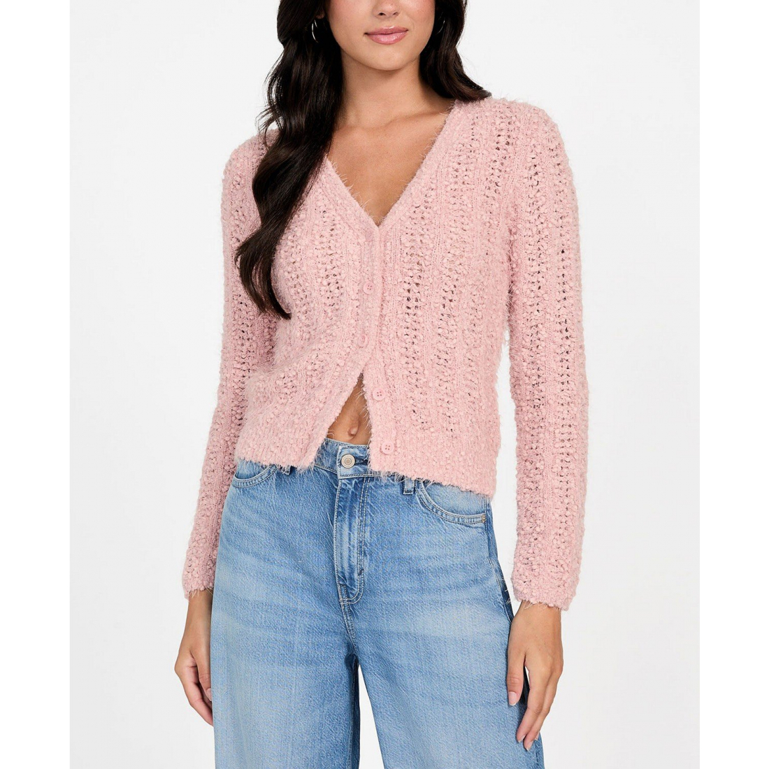 Cardigan 'Bea Open Stitch Long Sleeve sweater' pour Femmes