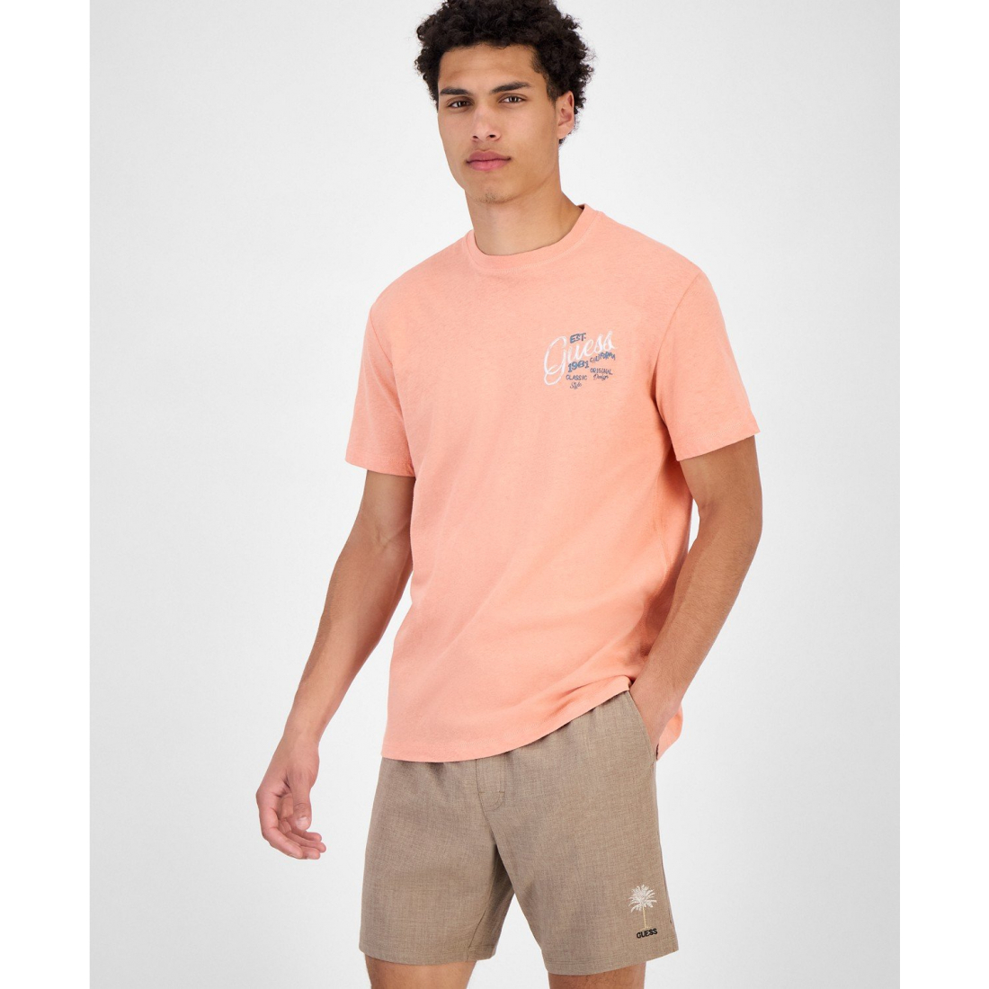 T-shirt 'Cotton & Linen Graphic' pour Hommes