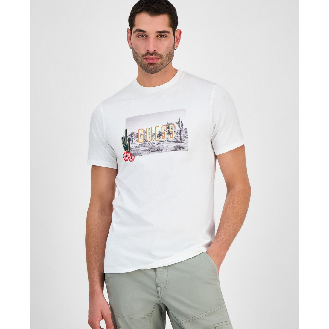 T-shirt 'Cactus Garden Logo Graphic' pour Hommes