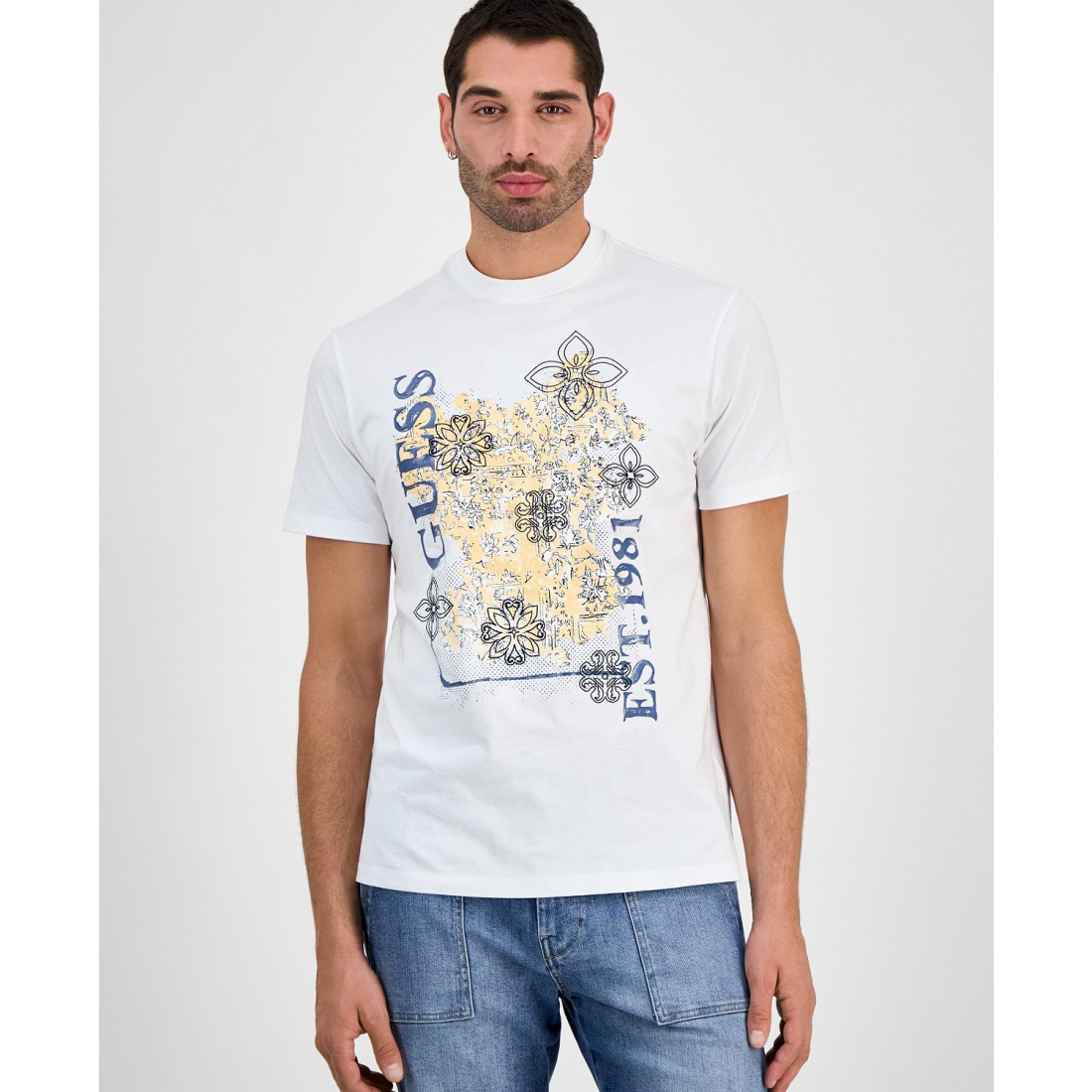 T-shirt 'Faded Flower Logo Graphic' pour Hommes