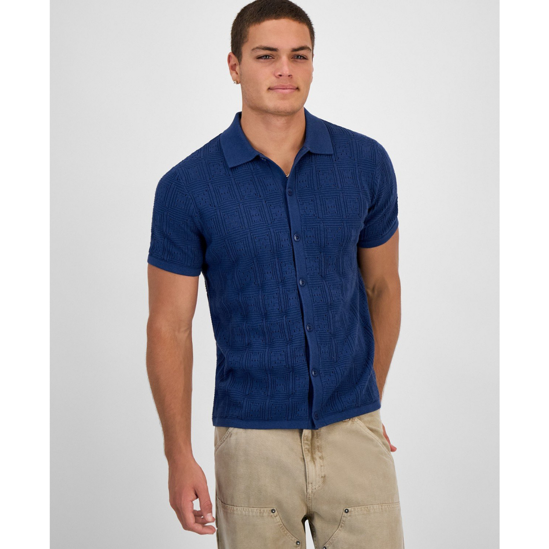 Chemise à manches courtes 'Topanga Pointelle' pour Hommes