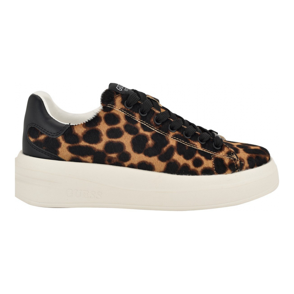 Women's 'Elbinah Leopard Pony Lace-Up' Sneakers