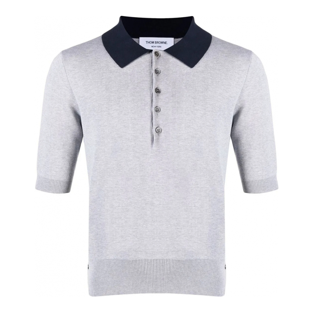 Polo 'Contrasting-Collar Detail' pour Hommes