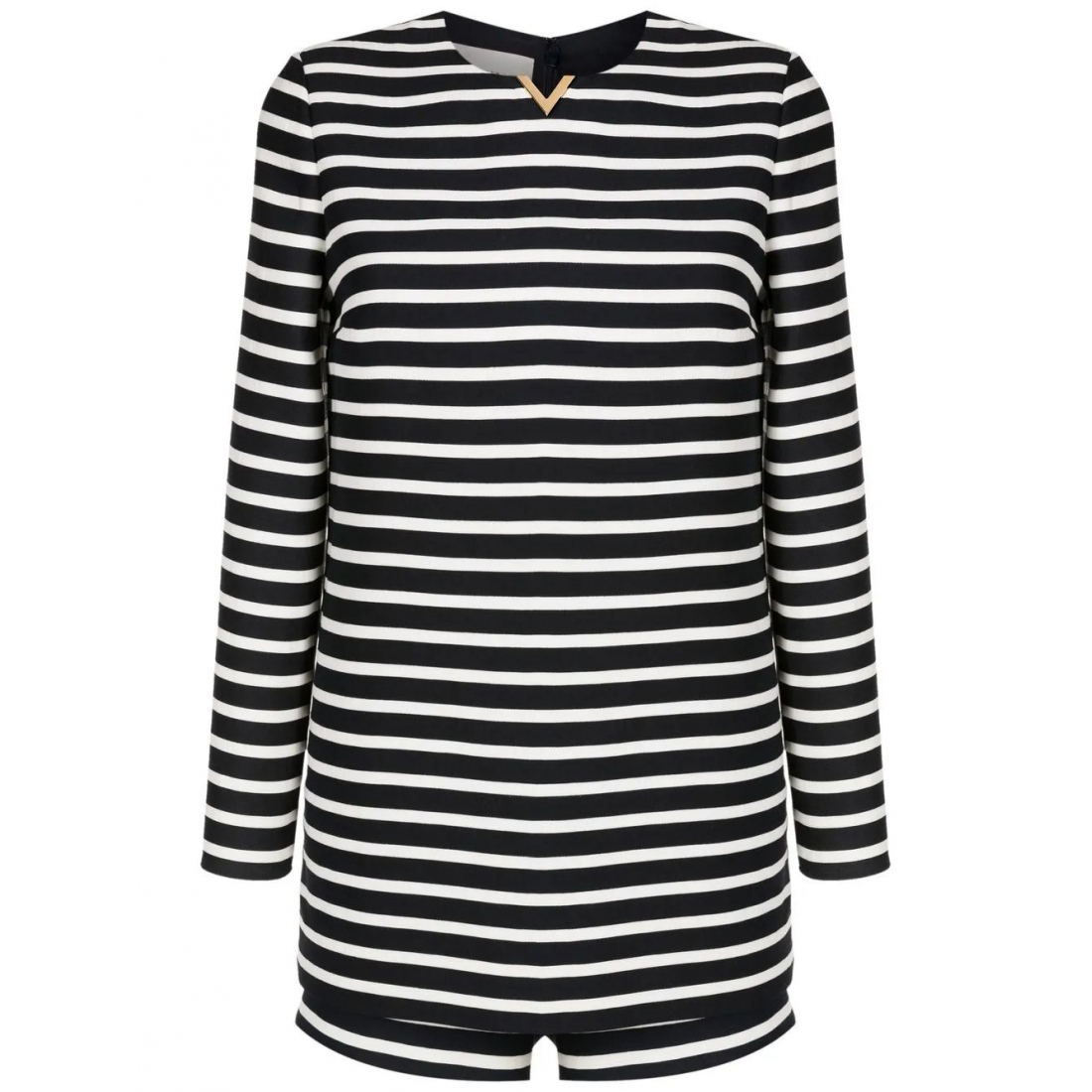 Women's 'Logo-Plaque Stripe-Print' Playsuit