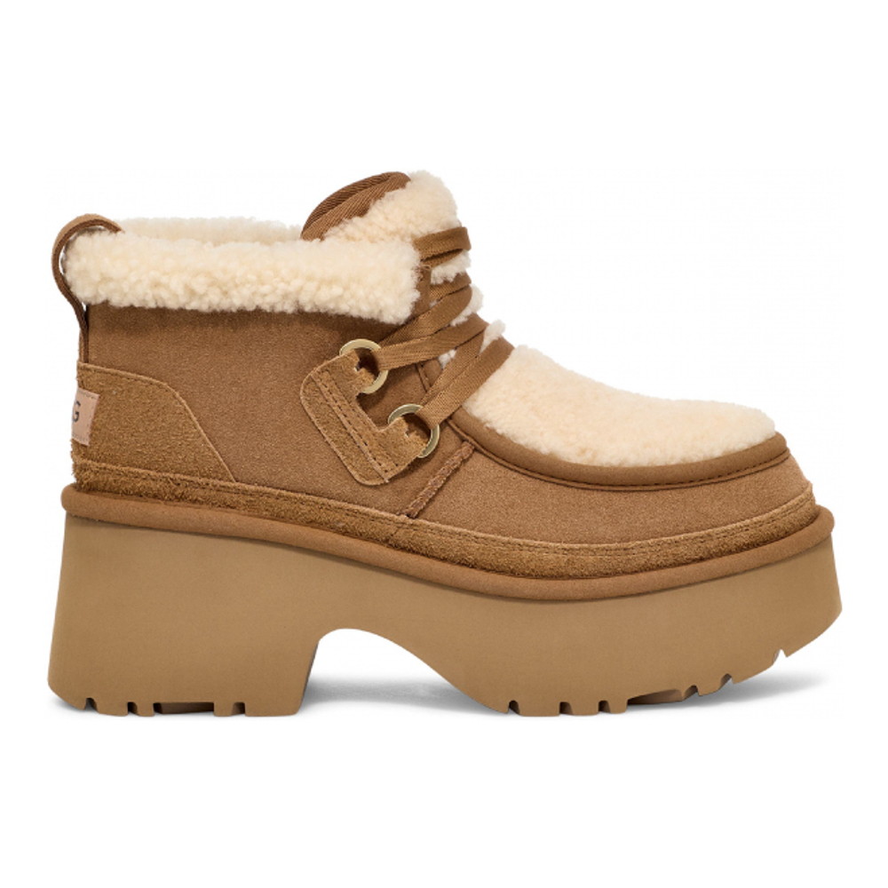 Bottines 'Classic New Heights Genuine Shearling Lace-Up' pour Femmes