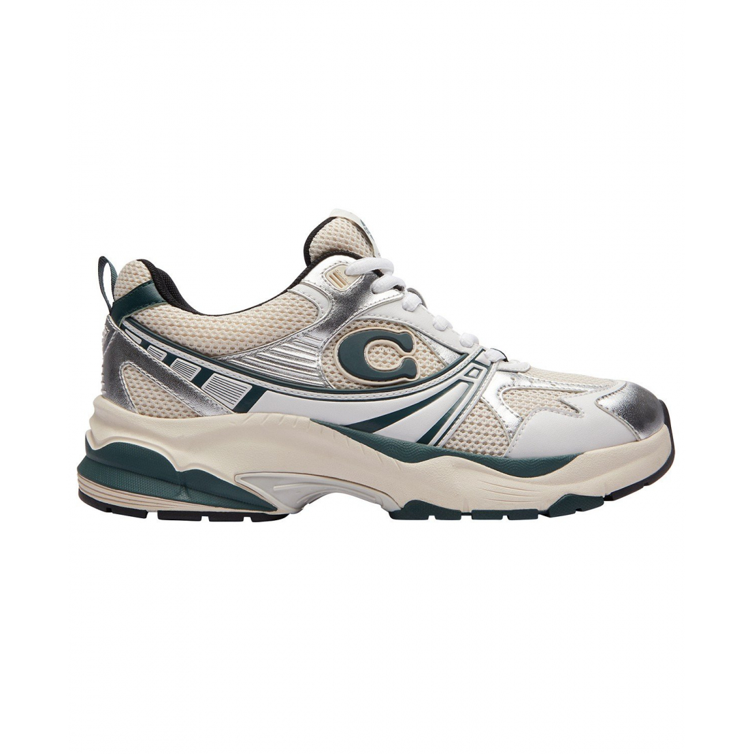 'Running Leather Athletic Sneakers' pour Femmes