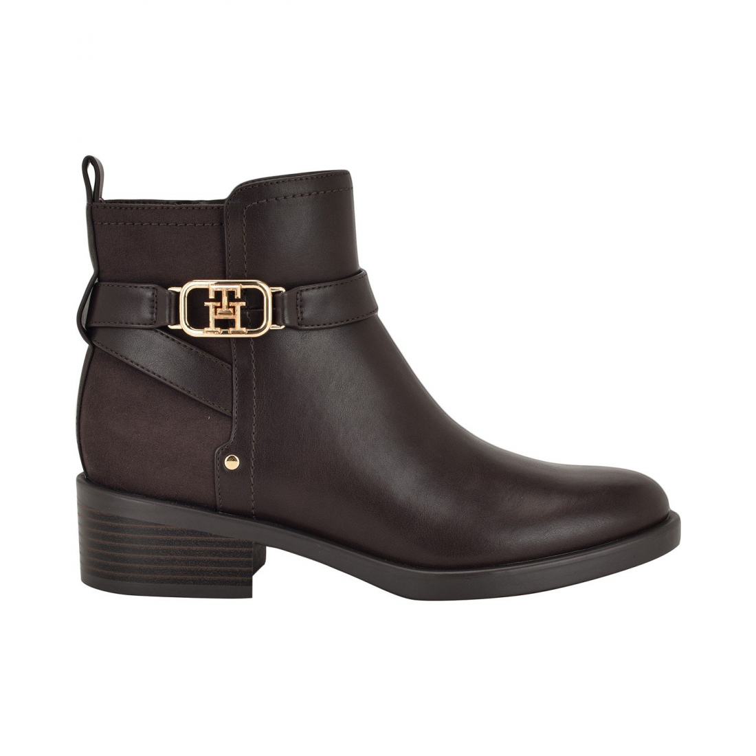 'Ivaide Logo Strap Block Heel Booties' pour Femmes