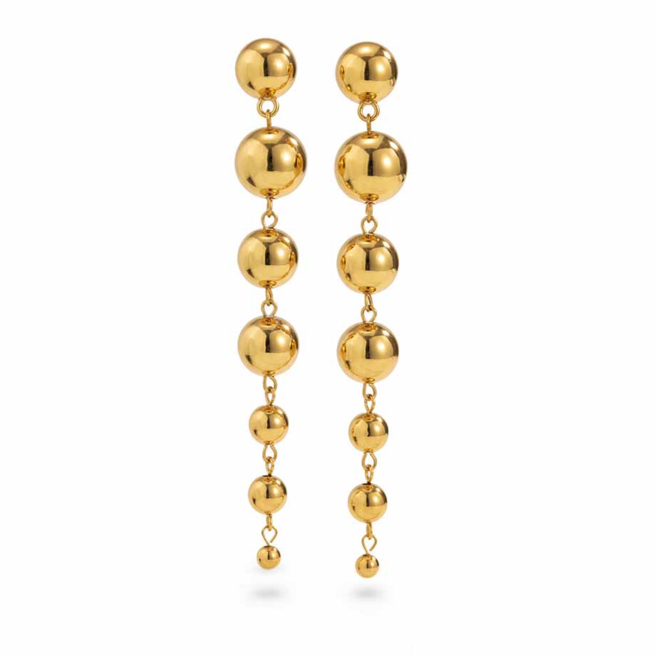Boucles d'oreilles 'Polished Ball Long Drop' pour Femmes