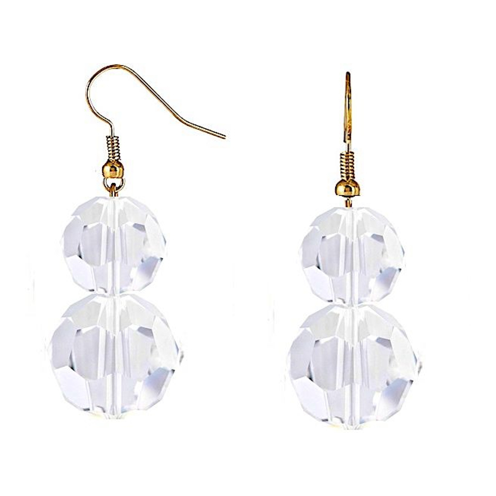 Boucles d'oreilles 'Double Crystal Drop' pour Femmes