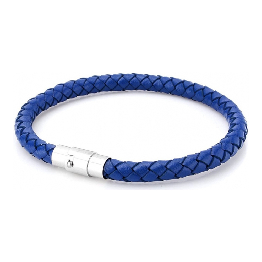 Bracelet 'Blue Leather Magnetic' pour Hommes