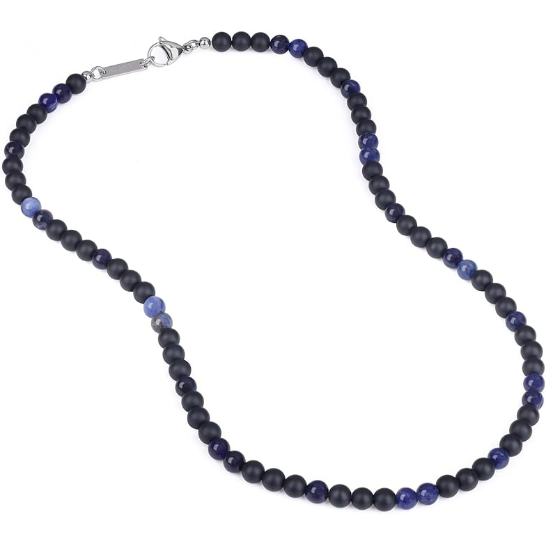 'Lapis And Onyx Gemstone' Halskette für Herren