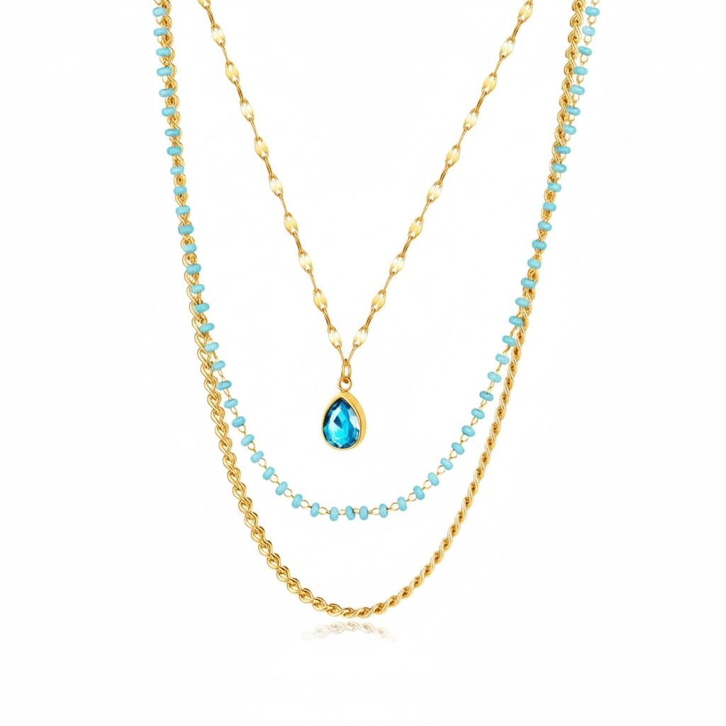 Collier 'Blue Layer' pour Femmes