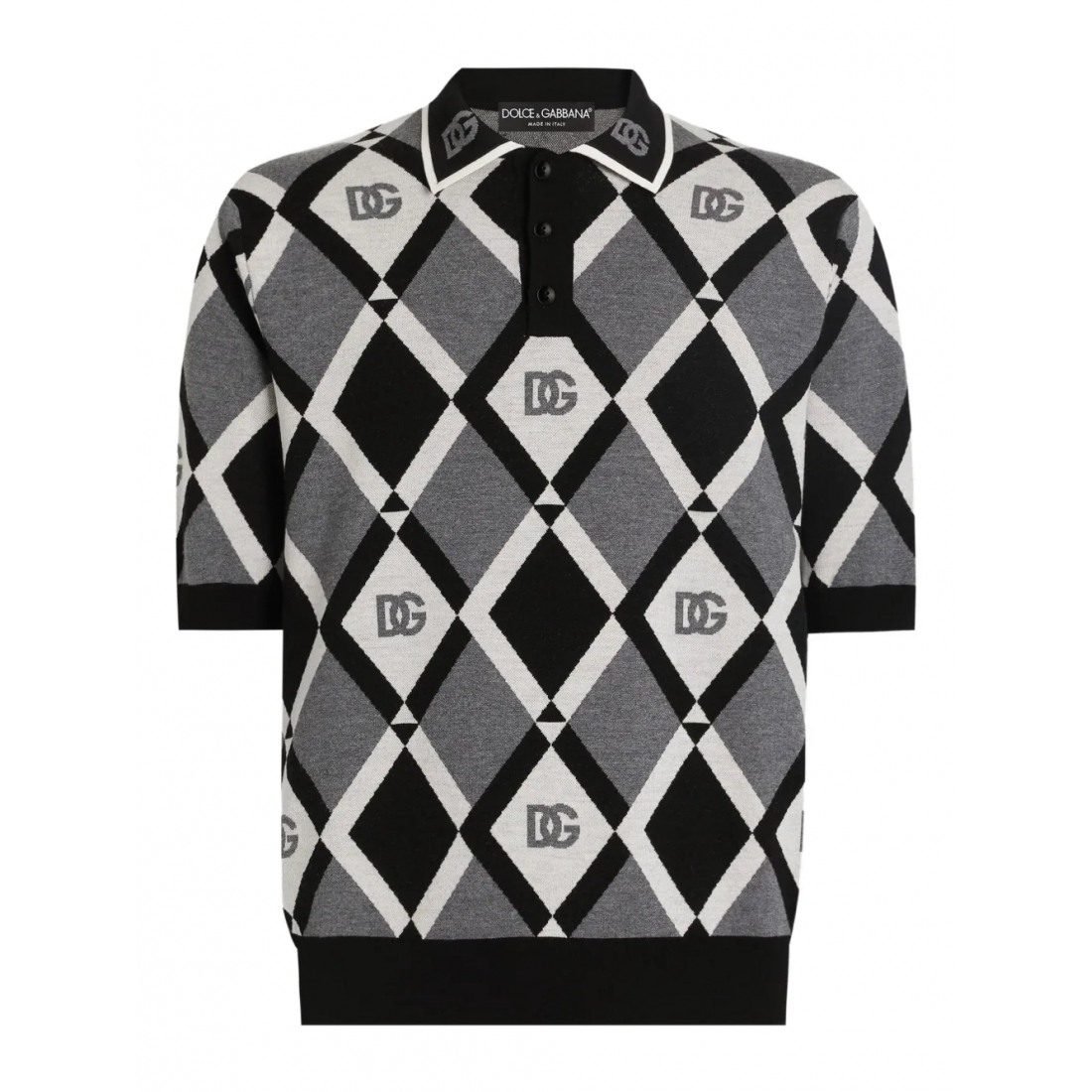 Men's 'Diamond-Pattern' Polo Shirt