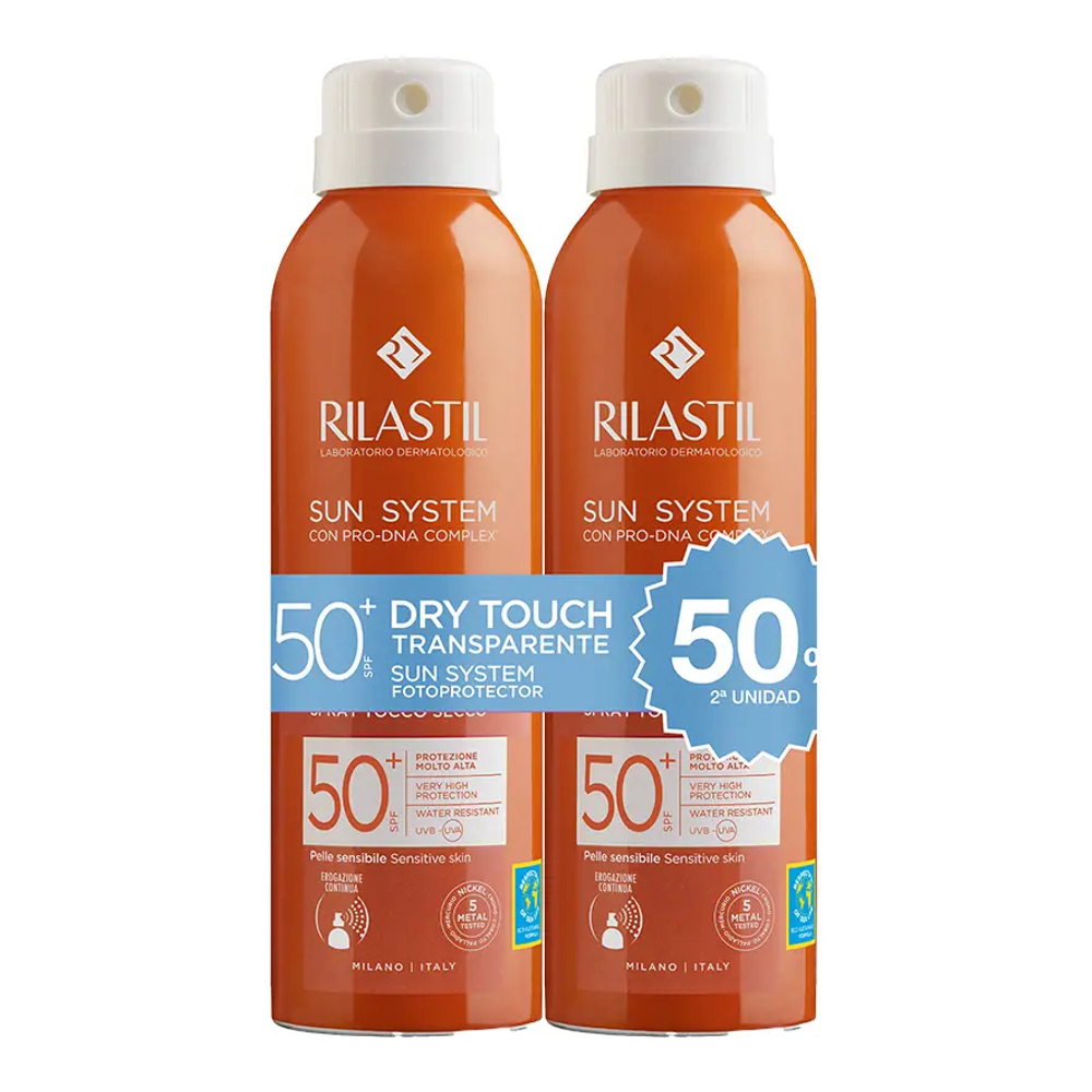 Spray de protection solaire 'Sun System SPF50+ Dry Touch' - 200 ml, 2 Pièces