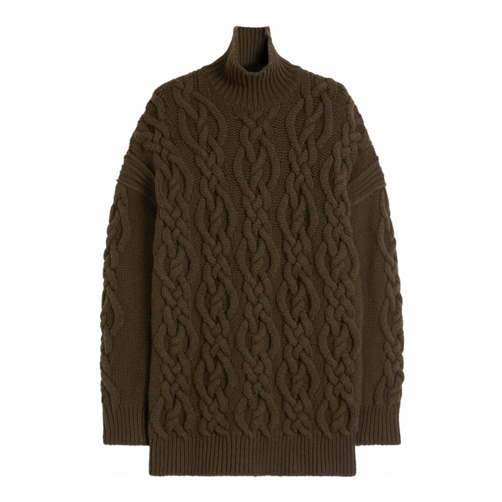 Women's 'Cable knit pattern' Long-Sleeved Dress