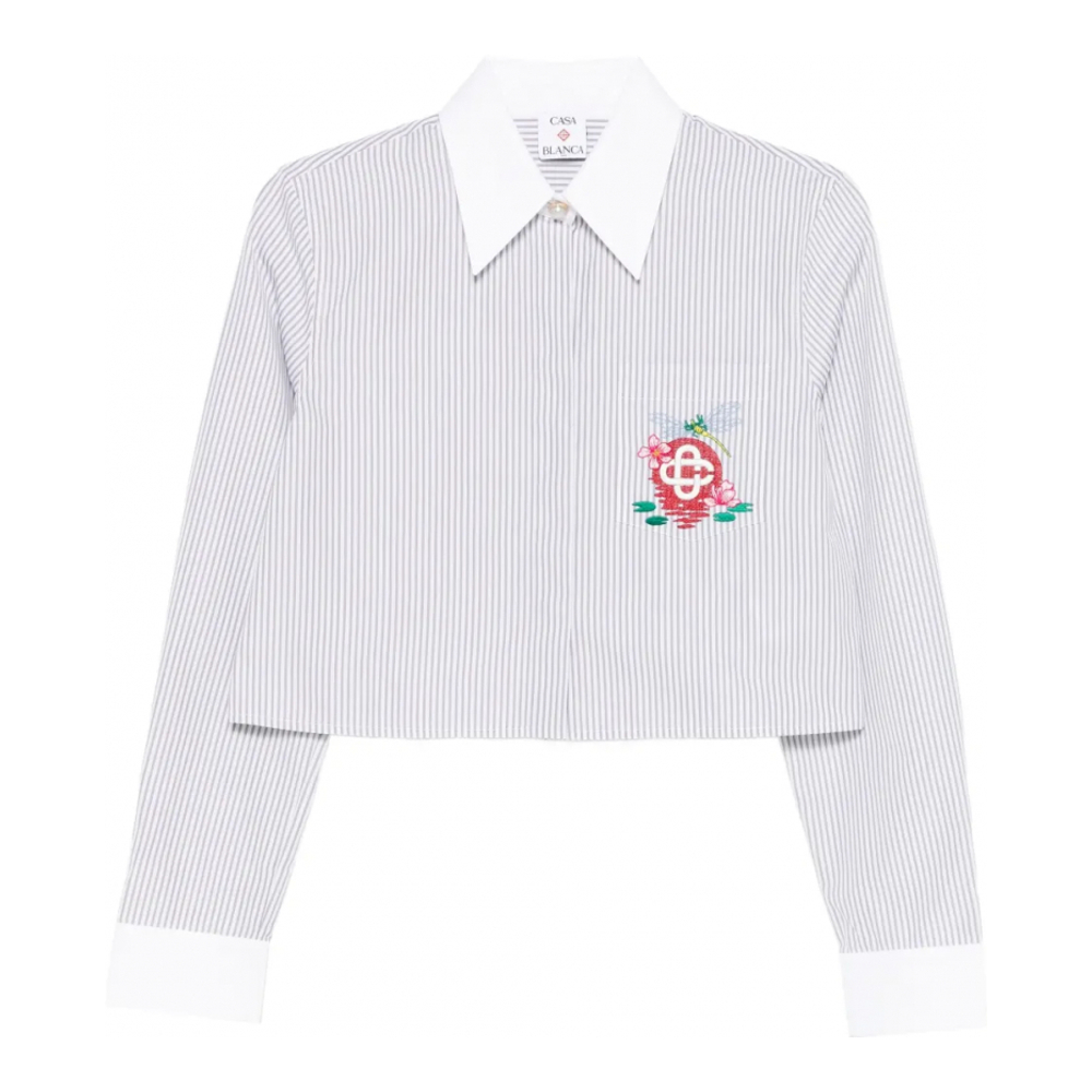 Chemise 'Striped Embroidered' pour Femmes