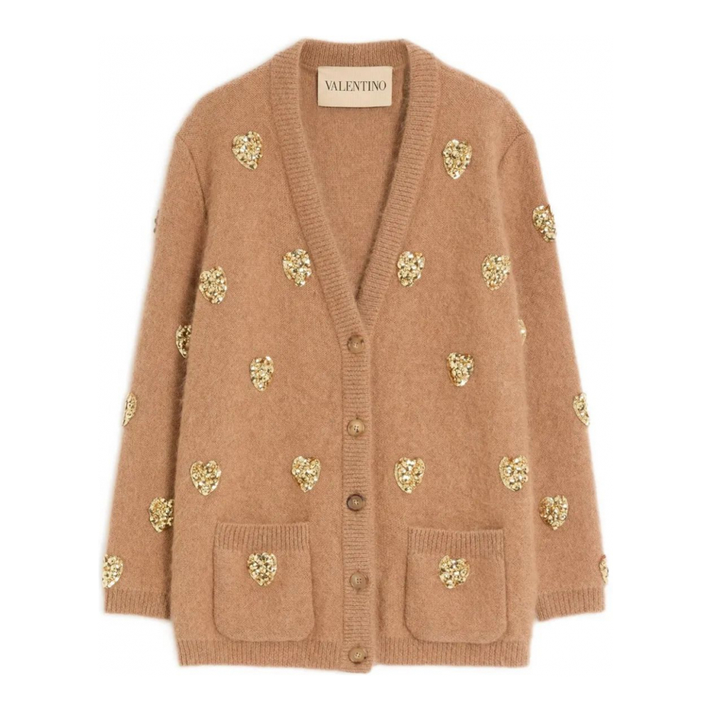 Cardigan 'Heart-Embellished' pour Femmes