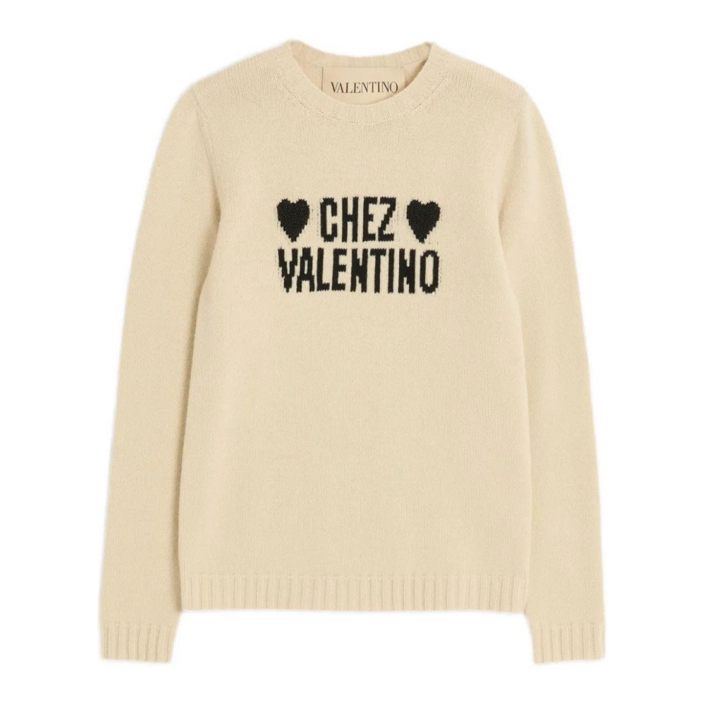 Women's 'Heart-Embellished' Sweater