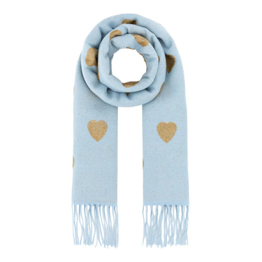 Foulard en soie 'Heart-Pattern Fringed' pour Femmes