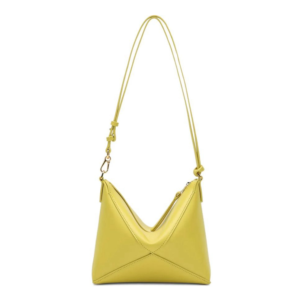 Women's 'Puzzle Fold Geometric-Zip' Shoulder Bag