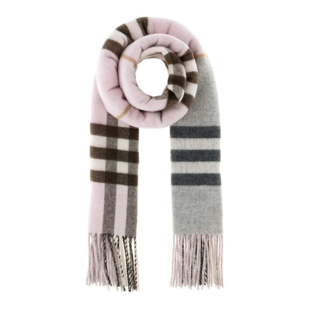 Foulard 'Fringed Check-Pattern'