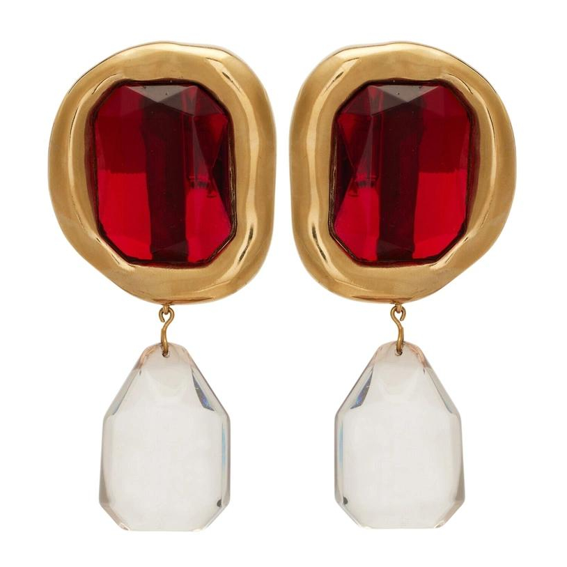 Boucles d'oreilles 'Sculptural Crystal Clip' pour Femmes